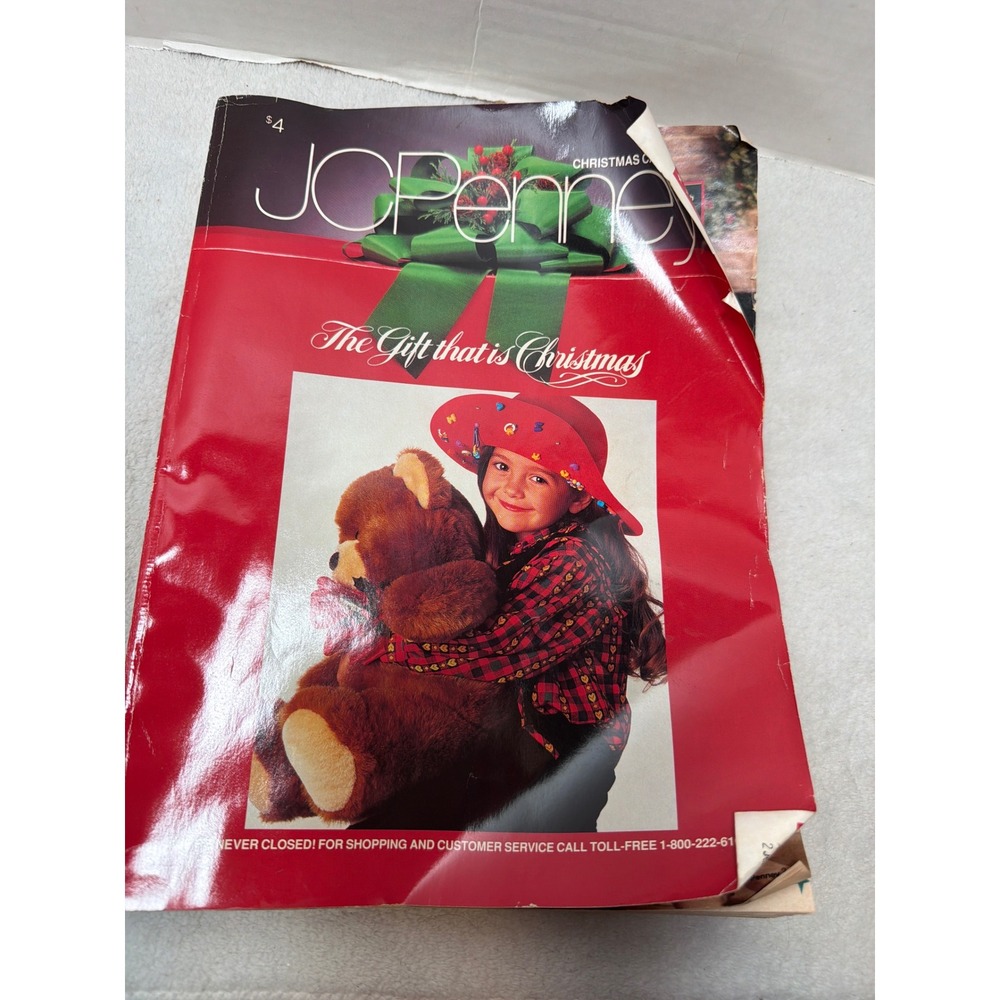 Vintage 1990 JCPenney Christmas Catalog Holiday Toy Wishbook Red Wish List